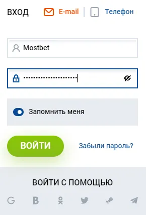 мостбет как войти